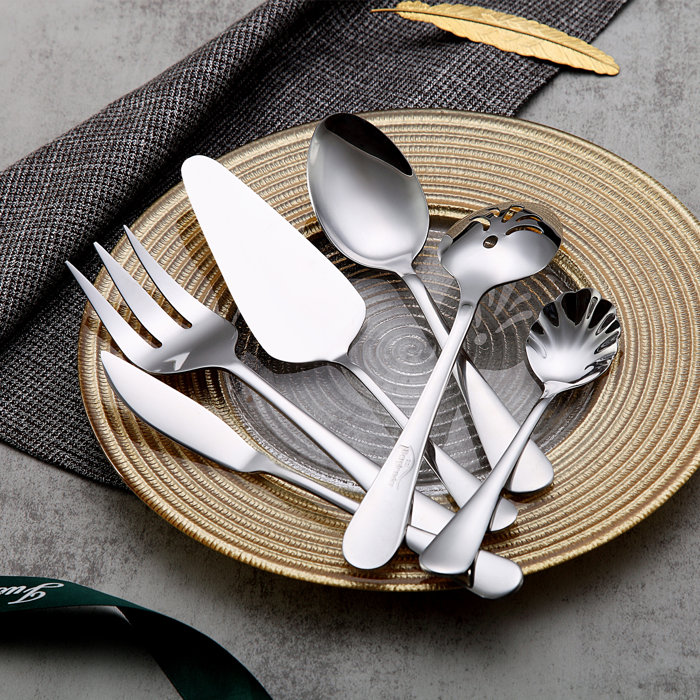 Wrought Studio 18/10 Stainless Steel Elegant Serving & Hostess Flatware Sets (6piece Hostess
